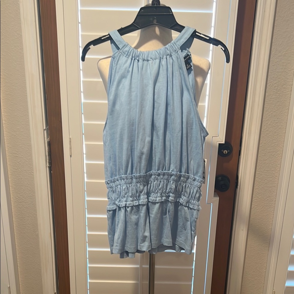 Light Blue Sleeveless Top INC Medium